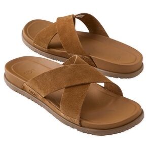 New UGG Men's Wainscott Suede Leather Slip-On Slide Sandal Shoes